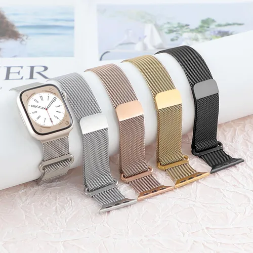 Miniatura 6 de Correa milanesa para Apple Watch Band de 1.575 pulgadas, 1.732 pulgadas, 1.614 pulgadas, 1.772 pulgadas, 1.654 pulgadas, 1.614 pulgadas, 1.614