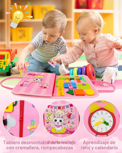 Miniatura 4 de Exorany Busy Board - Juguetes Montessori para niñas y niños pequeños, regalos de cumpleaños, juguetes sensoriales para niños pequeños, juguete