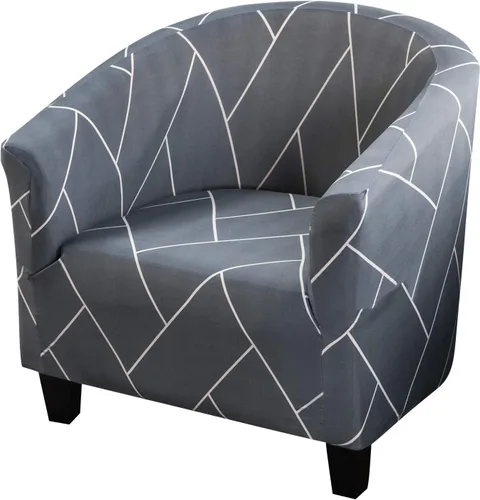 Miniatura 15 de MIFXIN - Funda elástica para silla de bañera de terciopelo de alta elasticidad, cubierta de silla de club, cubierta de sillón de elastano, cubierta