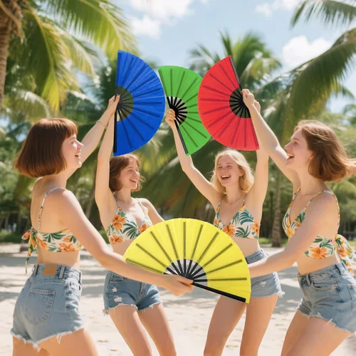 Miniatura 7 de Abanicos de mano plegables grandes para baile de línea, ventilador de rave de 13 pulgadas para bodas, fiestas, festivales y espectáculos de baile