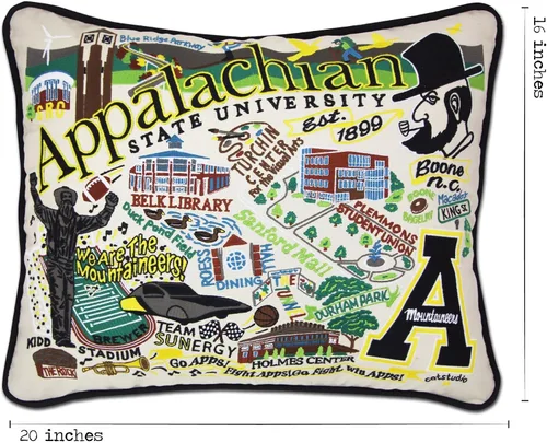 Miniatura 6 de Catstudio Almohada decorativa bordada colegiada de la Universidad Estatal de los Apalaches