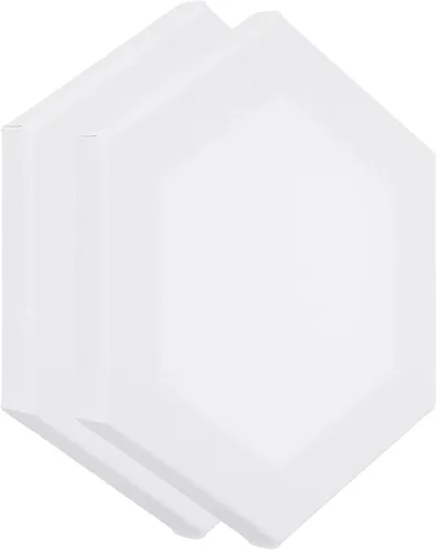 Miniatura 6 de PATIKIL Lienzos de pintura para pintura, paquete de 3 paneles de madera hexagonal de 8 x 7 pulgadas, paneles de lienzo para acrílico, óleo, pintura