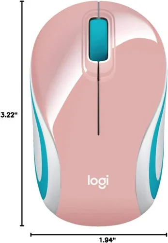 Miniatura 2 de Logitech Ratón Inalámbrico Mini M187 Ultraportátil, Seguimiento Óptico 1000 DPI, 3 Botones, PC/Mac/Laptop - Blossom