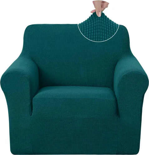 Miniatura 33 de U-NICE HOME Funda elástica para sofá, lavable, protector de muebles para sofá de 3 cojines, apta para mascotas (sofá, gris)