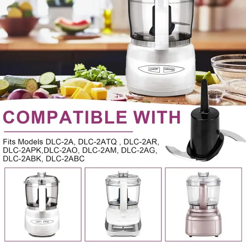 Miniatura 3 de DLC-2ACBN - Cuchilla de repuesto para procesador de alimentos Cuisinart Mini Prep Plus, solo compatible con cuchilla de repuesto DLC-2A, compatible