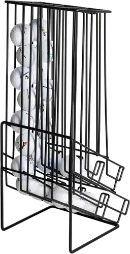 Miniatura 7 de MyGift Golf Ball Basket Holder - Matte Black Metal Wire Golf Ball Dispenser and Countertop Display Rack
