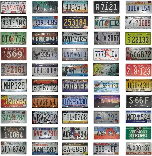 Miniatura 37 de Placa de matrícula retro de California para coche, decoración de placa de matrícula, placa de matrícula de recuerdo, placa de matrícula retro