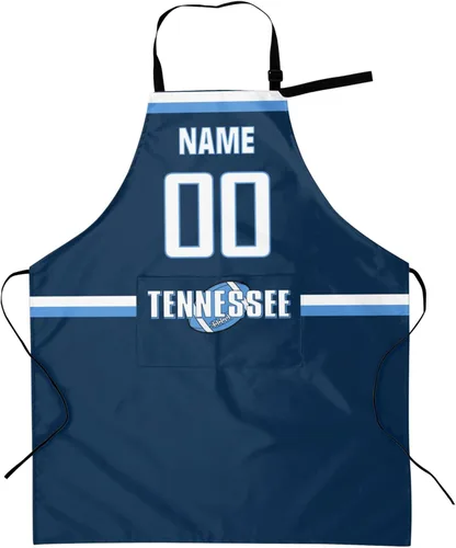 Miniatura 10 de Delantal con bolsillos, nombre personalizado y número, regalos personalizados para hombres y mujeres fanáticos del fútbol