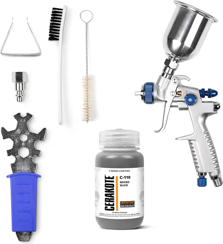 CERAKOTE C-Series Micro Slick Kit de Proyecto de 4 oz. (C-110) - Todo lo necesario para rociar Cerakote - Curado al aire - Revestimiento lubricante