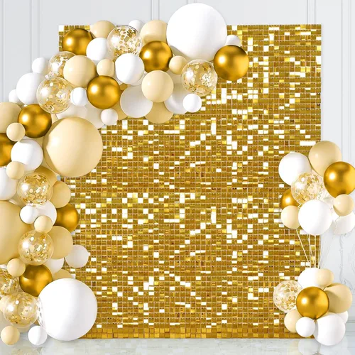 Miniatura 24 de Paneles de fondo de pared con brillo plateado de 3 pies x 4 pies con lentejuelas brillantes de discoteca, fondo de fotos para fiestas, bodas