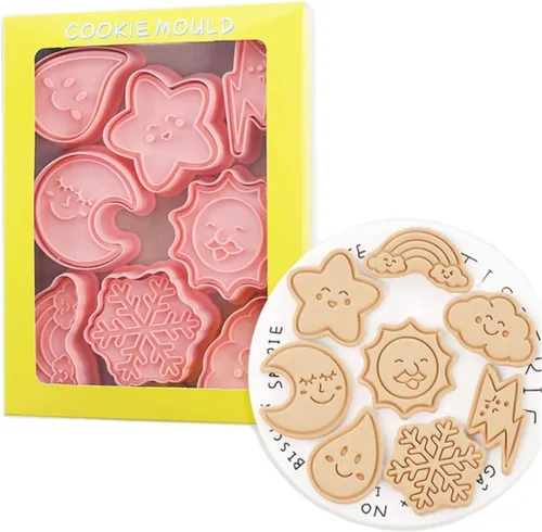 Miniatura 25 de 8 Piezas Moldes de Galletas de la Estatua de la Libertad para Hornear Moldes de Galletas, Prensa Torre Eiffel, Juego de Moldes de Galletas