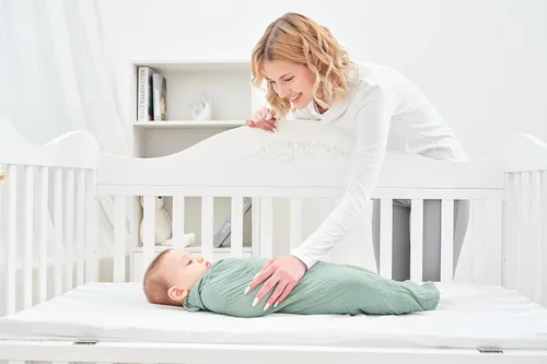 Miniatura 6 de CottCare Mantas envolventes de muselina para bebés para niños y niñas, paquete de 4 unidades, transpirables y agradables al tacto, mantas Verde