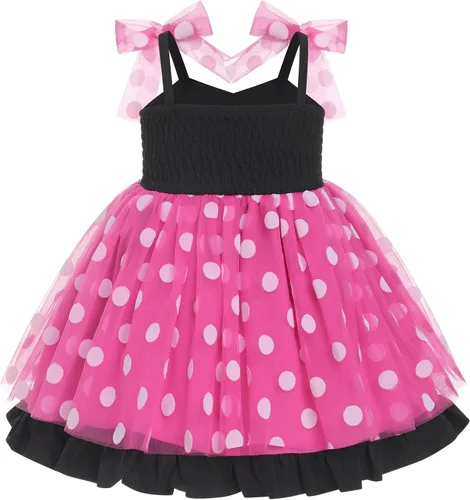 Miniatura 2 de Vestido tutú de verano para niñas pequeñas, sin espalda, vestido de princesa para fiesta de cumpleaños, lentejuelas con volantes, tul con lazo