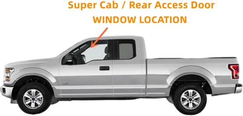 Miniatura 4 de Vidrio laminado de puerta delantera lateral izquierda de reemplazo para Ford F150 2015-2025 / F250 F350 F450 F550 2017-2022 todo tipo de carrocería