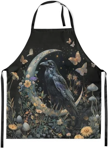 Castle Fairy Delantal de cocina de decoración exótica para adultos, delantal impermeable retro a la moda para pintura de jardinería (sin bolsillo),