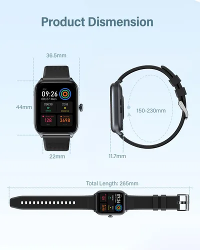 Miniatura 7 de RIVERSONG Reloj inteligente para hombres y mujeres (respuesta/hacer llamadas), rastreador de actividad física de 1.85 pulgadas con más de 100 modos