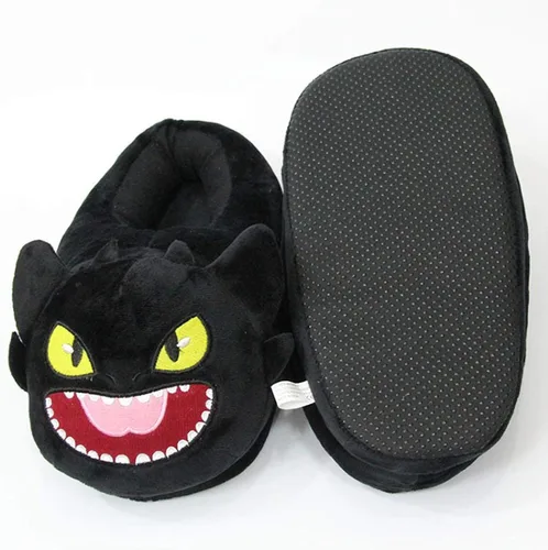 XHBYG Pantuflas de felpa de dibujos animados de anime, sandalias de invierno para interiores, cálidas, unisex, lindas pantuflas de animales 9 2