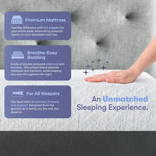 Miniatura 5 de Celestial Sleep - Colchón de espuma viscoelástica con gel en caja, fabricado en EE. UU., Certificado CertiPUR-US®, Certificado Oeko-Tex