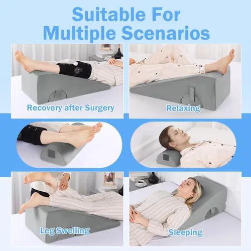 Miniatura 7 de ROYALAY Almohada de reemplazo de rodilla, almohada de pierna para recuperación de cirugía de rodilla con diferentes alturas, equipo de recuperación