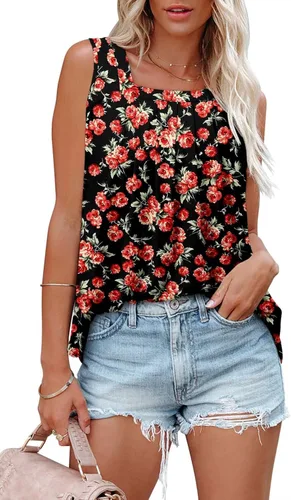 Miniatura 2 de BETTE BOUTIK Womens Tank Tops Pleated Sleeveless Blouse Short Sleeve Tops Basic Shirts S-3XL