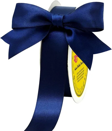 Miniatura 258 de Cinta de satén blanca antigua de doble cara de 1-1/2 pulgadas x 50 yardas, cinta de poliéster para envolver regalos, día de San Valentín, bodas