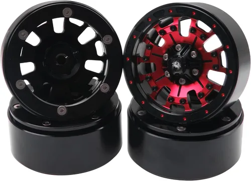 Miniatura 5 de ShareGoo - Llantas de metal Beadlock de 1.9 pulgadas, cubos hexagonales de 0.472 in, 10 radios compatibles con Traxxas TRX4 Axial SCX10 RC4WD D90