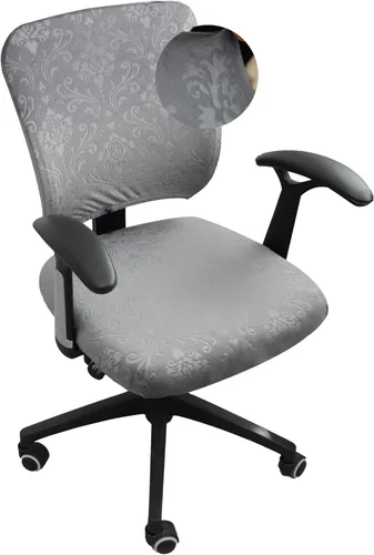 Miniatura 23 de Forcheer - Fundas elásticas para silla de oficina de Jacquard, resistentes al agua, 2 piezas para sillas de escritorio o de la computadora