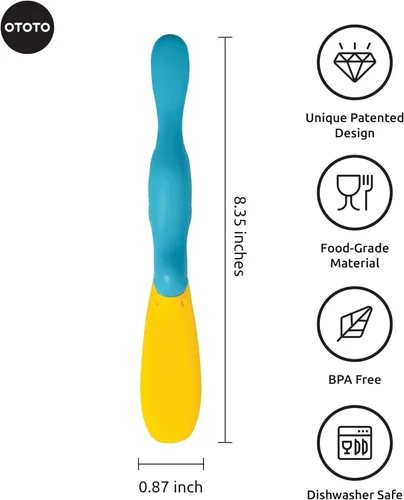 Miniatura 2 de OTOTO Splatypus - Espátula en tarro para recoger y raspar, utensilios de cocina únicos y divertidos para amantes de la comida, sin BPA y 100% seguro