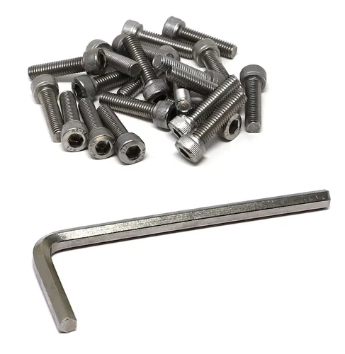 Miniatura 140 de iexcell 25 piezas M4 x 60/65/70/75/3.150 in paso de rosca 0.028 in acero inoxidable 304 cabeza hexagonal Tornillos Tornillos surtido Kit