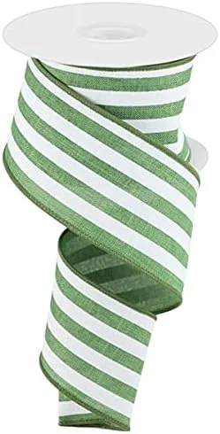 Miniatura 22 de Cinta de borde con alambre de rayas verticales, 10 yardas (negro, blanco, 1.5 pulgadas)