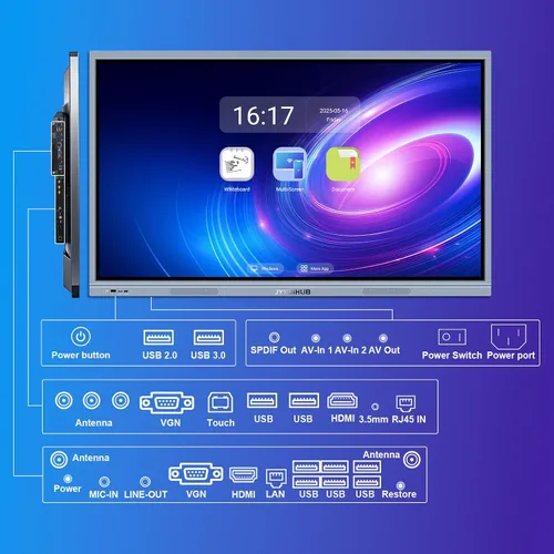 Miniatura 8 de Pizarra electrónica de 55 pulgadas con pantalla táctil HD 4K, pizarra interactiva para aula y conferencia, sistema operativo Android y Windows