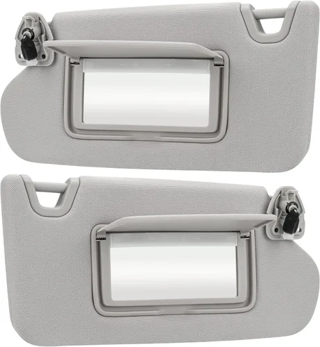 Visera de reemplazo para el lado izquierdo del conductor y derecho del pasajero, color gris, compatible con Nissan Altima 2013 2014 2015 2016 2017