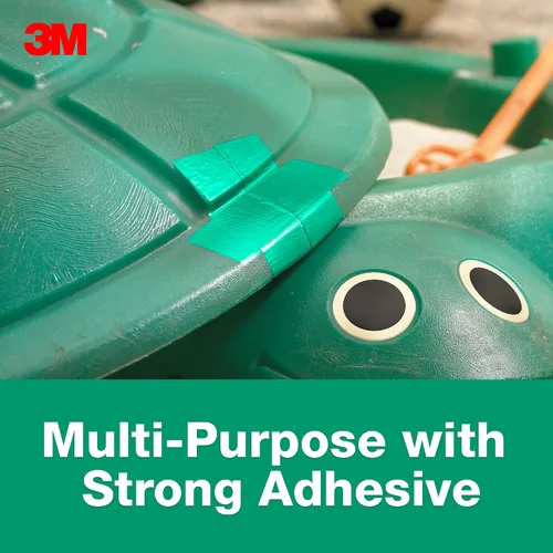 Miniatura 2 de 3M Cinta adhesiva multiusos de varios colores, verde con adhesivo fuerte y respaldo resistente al agua, cinta adhesiva 3M multisuperficie para uso