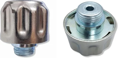 Miniatura 10 de Tapa de respiración de tanque hidráulico para depósito de aceite y combustible – Tapón de llenado de metal con reborde