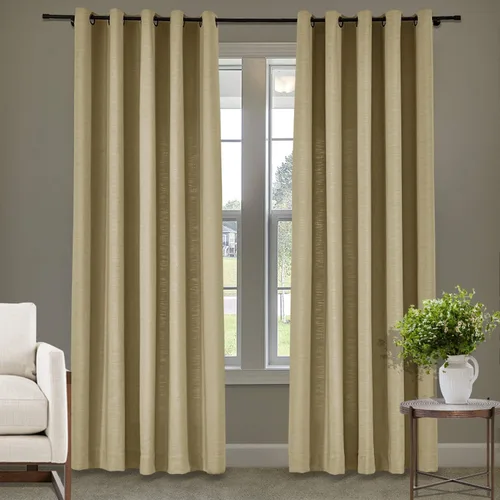 Miniatura 45 de Frelement Cortinas de lino de lino de bronce con ojales para interiores, tratamiento de ventanas para sala de estar, dormitorio, habitación