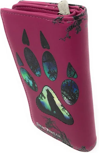 Miniatura 2 de Shag Wear Cartera grande Wolf Paw para mujer de 7", Rosado, Moderno