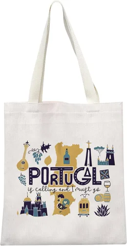 Miniatura 8 de Portugal Bachelorette Party Gift: Bolsa de maquillaje de viaje - Portugal está llamando, debo ir, Bolsa Must Go Portugal, Bolsa de cosméticos