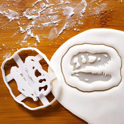 Miniatura 6 de Juego de 2 cortadores de galletas T-Rex Footprint and Skull Fossil, 2 piezas - Bakerlogy