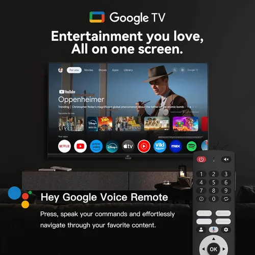 Miniatura 2 de FPD Smart TV de 32 pulgadas Google TV HD 720p con Google Play y Google Cast integrado, HDR 10, Dolby Audio, control remoto por voz, Stream Live TV