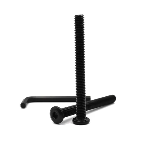 Miniatura 10 de 20pcs M6 x 0.591 in Remache Negro Avellanado Socket Cap Allen Tornillos Remache Tornillos Muebles Conexión 304 Acero Inoxidable