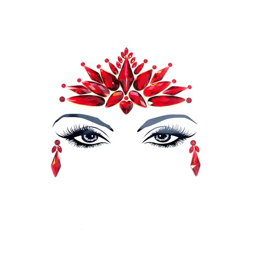Miniatura 26 de Neva Nude Tatuaje facial de mariposa con purpurina morada con joyas de cristal brillante, adhesivo de grado médico, impermeable y resistente al