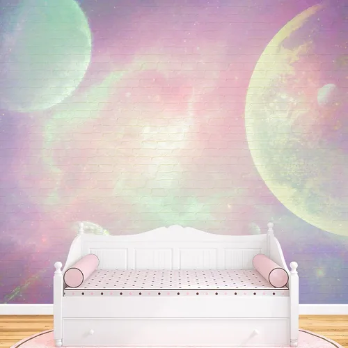 Miniatura 39 de NWT Calcomanía removible para pared, diseño de nube galáctica, estrella, nebulosa, fantasía, ciencia ficción, astronomía y arte espacial, arte
