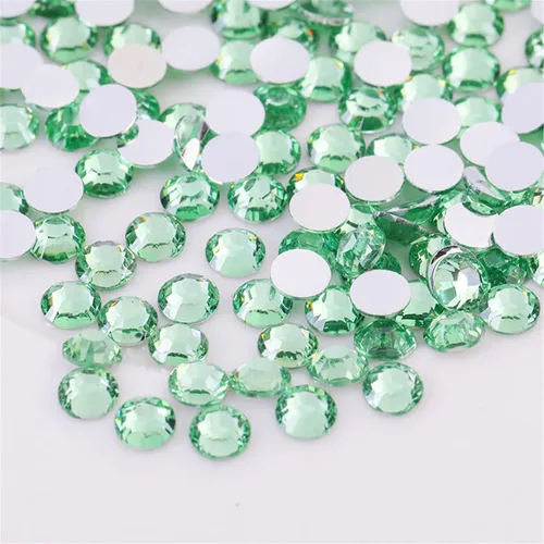 Miniatura 13 de 3000 unidades de diamantes de imitación termoadhesivos SS6 de 2mm con parte posterior plana, gemas de cristal de vidrio transparente redondas