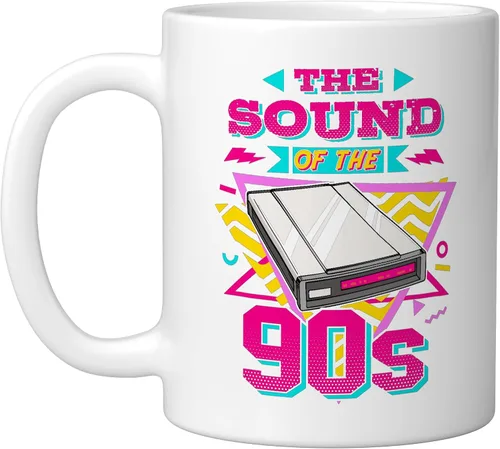 Miniatura 10 de 90s Nostalgia Retro 90s Dial Up Internet Vintage Ceramic Mug, Black/White