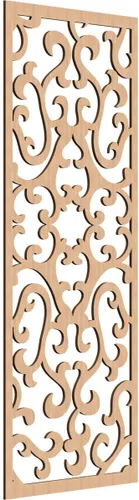 Miniatura 131 de Smithfield Paneles de pared decorativos de madera con calado, 13 3/8 pulgadas de ancho x 34 3/8 pulgadas de alto x 3/8 de alto, roble rojo rojo