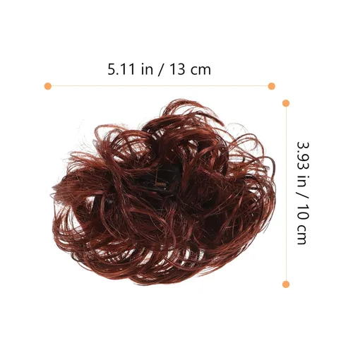 Miniatura 2 de OSALADI Pinzas para el cabello rizado, 2 piezas, pinza de pinza de peluca, moño de pelo falso de fibra As Shown 5
