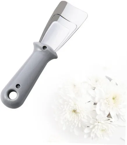 Miniatura 3 de Vaguelly Raspador de hielo para congelador, raspador de hielo, raspador de hielo de plástico, pala de acero inoxidable, refrigerador, raspador