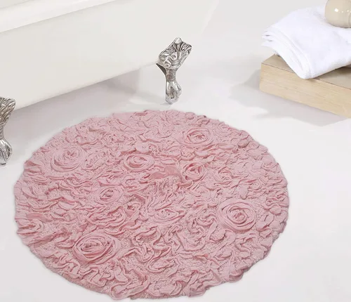 Miniatura 99 de Home Weavers Bell Flower Collection - Tapetes de baño copetudos 100 % algodón, extrasuaves y absorbentes, antideslizantes, lavables a máquina, lino