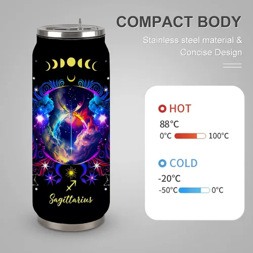 Miniatura 4 de Tumbler de Constelación de Sagitario del Zodiaco de Acero Inoxidable para Hombres y Mujeres Fanáticos de la Astrología Regalos de Cumpleaños Tumbler