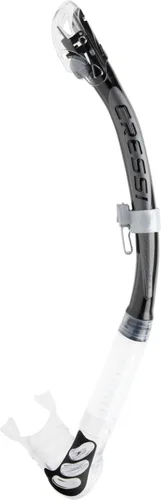Cressi Esnórquel seco plegable para adultos para buceo, esnórquel - Alpha Ultra Dry Hecho en Italia negro/púrpura/transparente